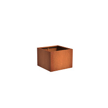 Andes with wheels 800 x 800 x 600mm CorTen 2mm (CAWL6.2)