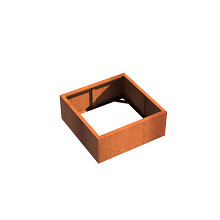 Andes without bottom 1000 x 1000 x 400mm CorTen 2mm (CAW5.3)