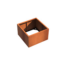 Andes without bottom 800 x 800 x 600mm CorTen 2mm (CAW6.2)