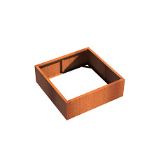 Andes without bottom 1200 x 1200 x 400mm CorTen 2mm (CAW4.3)