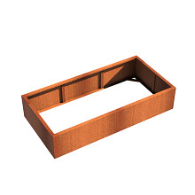 Andes without bottom 2000 x 1000 x 400mm CorTen 2mm (CAW20.2)