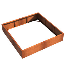 Andes without bottom 2000 x 2000 x 400mm CorTen 2mm (CAW1.3)