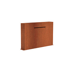 CorTen Pondwall freestanding 1500 x 250 x 1000mm CorTen 2mm (VCM3.1)