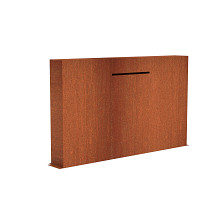 CorTen Pondwall freestanding 2000 x 250 x 1200mm CorTen 2mm (VCM2.3)