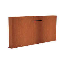 CorTen Pondwall freestanding 2500 x 250 x 1200mm CorTen 2mm (VCM2.2)