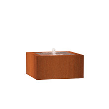 CorTen Watertable  800 x 800 x 400mm CorTen 3mm (CB13)