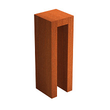 U-Sockel 400 x 400 x 1200mm CorTen 2mm (CKU5)