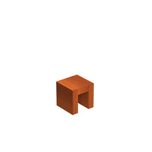 U-Sockel 400 x 400 x 400mm CorTen 2mm (CKU9)