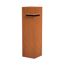 Letterbox CorTen Ivar 350 x 350 x 1200mm CorTen 2mm (IVC1)