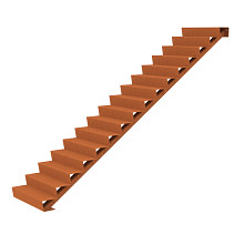 Stair 1000 x 2160 x 2720mm CorTen 4mm (CST16.1)