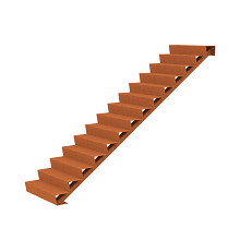 Stair 1000 x 2400 x 2380mm CorTen 4mm (CST14.1)