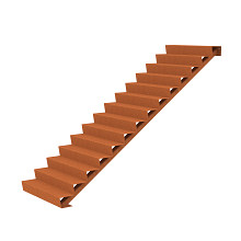 Stair 1250 x 2400 x 2380mm CorTen 4mm (CST14.2)