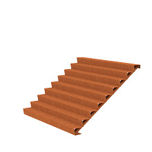 Stair 2500 x 2160 x 1530mm CorTen 4mm (CST9.5)