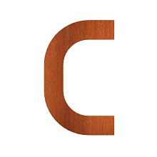 letter 55 x 5 x 90 mm Corten 5mm (C corten)
