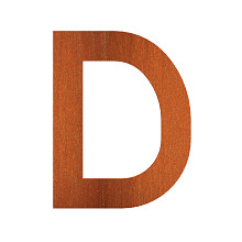 letter 70 x 5 x 90mm Corten 5mm (D corten)