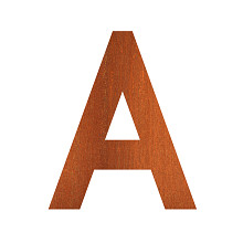 letter 75 x 5 x 90mm Corten 5mm (A corten)