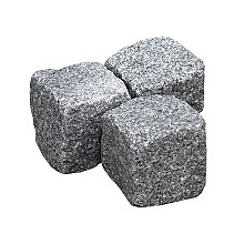 Portugees graniet +/- 8-10x8-10x8-10 cm. grijs