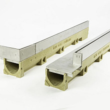 Slotline RVS hoekstuk inwendig H=4cm L=85+15cm