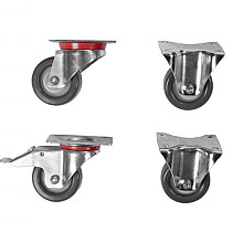 Zwenkwielen set Verzinkt