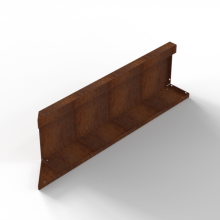 Plantenbak Module+ Inwendig hoekpaneel (C) 90x28R Corten
