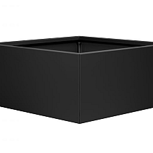 Bloembak vlak - 90x90x40 cm Grafiet zwart