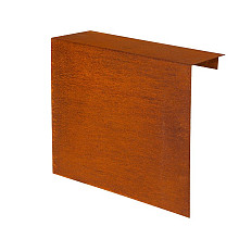 Overzetstuk muurelement Recht 150x30x15.8 cm - Corten