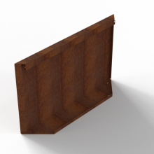 Plantenbak Module+ Kopschot paneel (D) 90x56 Corten