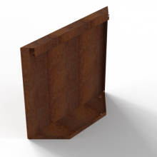 Plantenbak Module+ Kopschot paneel (D) 60x56 Corten