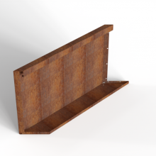 Plantenbak Module+ Parallel paneel (E) 90x56 L Corten