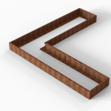 Bloembak Module+ L-vorm 90x360x360x28 cm