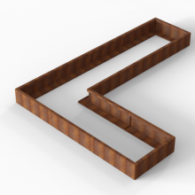 Bloembak Module+ L-vorm 90x360x270x28 cm