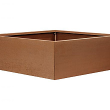 Bloembak vlak - 150x150x60 cm Corten