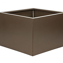 Bloembak vlak - 60x60x60 cm Supra bruin
