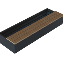 Zitbank - Recht 180x45.5 cm Douglas