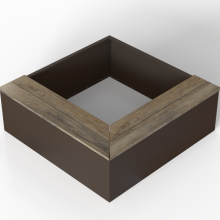 Zitbank - L-vorm 210x210x41 cm Magnolia