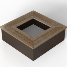 Zitbank - Vierkant 210x210x45.5 cm Grenen waxedwood