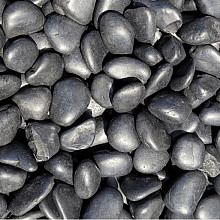 Beach Pebbles deep black 30-50 mm zak 25 kg.