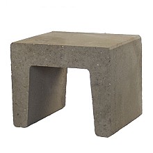 u-steen grijs 40x50x40 cm (element)